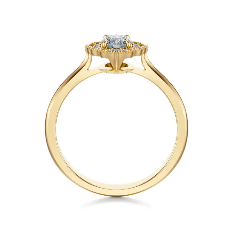 Pierścionek złoty z diamentami